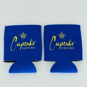 Cupcake Wine / Vineyards  Beer Bottle / Soda Can Koozies - Set of 2 - New